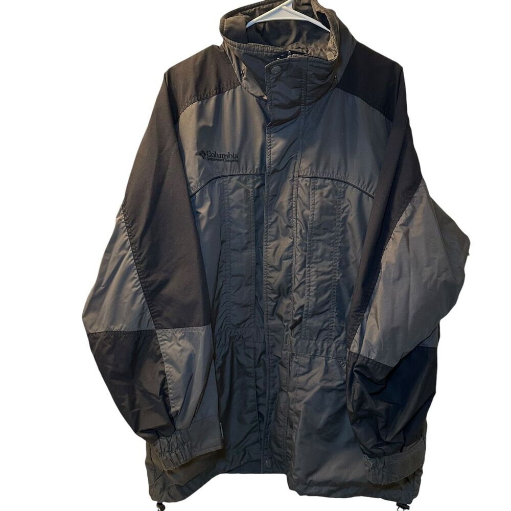 Columbia Interchange Core Coat Winter Jacket Men Size Med Gray/Black SHELL ONLY